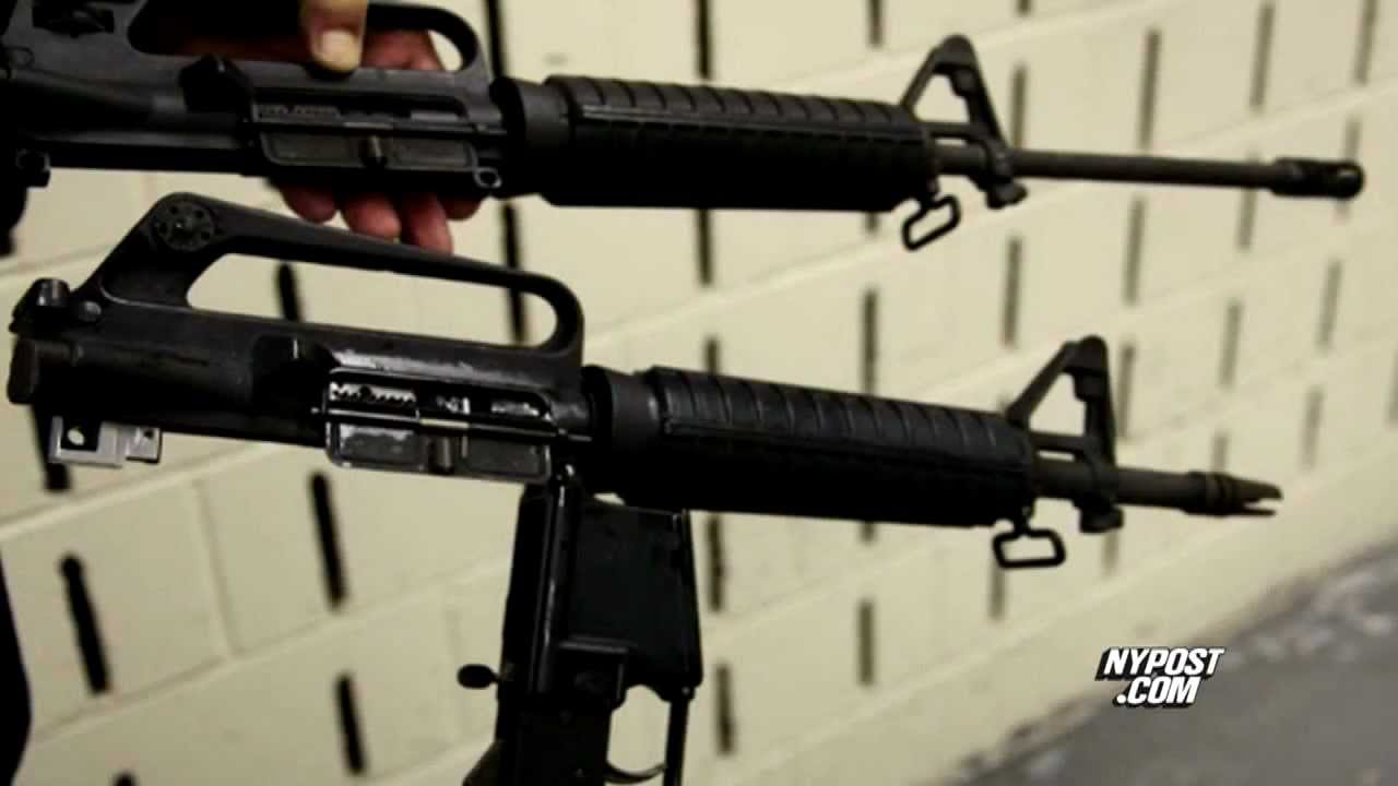 Police show power of semi-automatic rifle illegally converted into automatic gun - New York Post