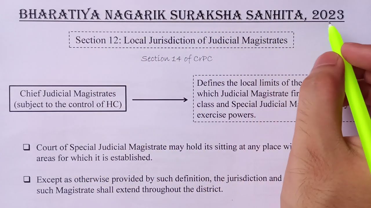 SECTION 12 OF BNSS || LOCAL JURISDICTION OF JUDICIAL MAGISTRATE || LAW EXPLORER