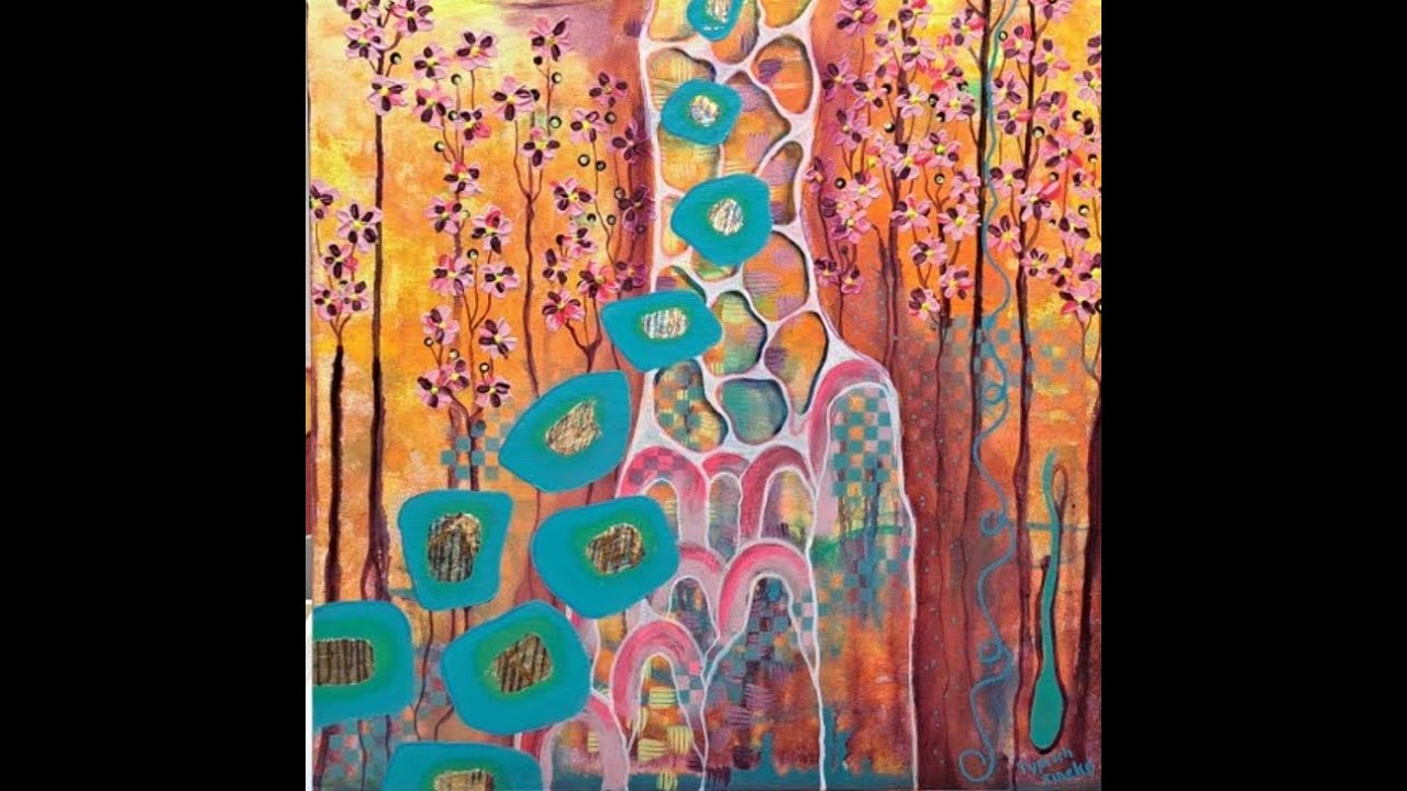 intuïtief abstract schilderen met acryl nr 41 van 50 door Atelier Typisch Tineke