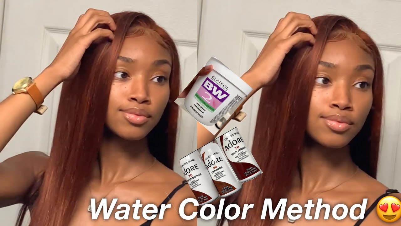 WATER COLOR METHOD 😱|| BLONDE TO DARK GINGER  FT.Cenhiee hair 🧡
