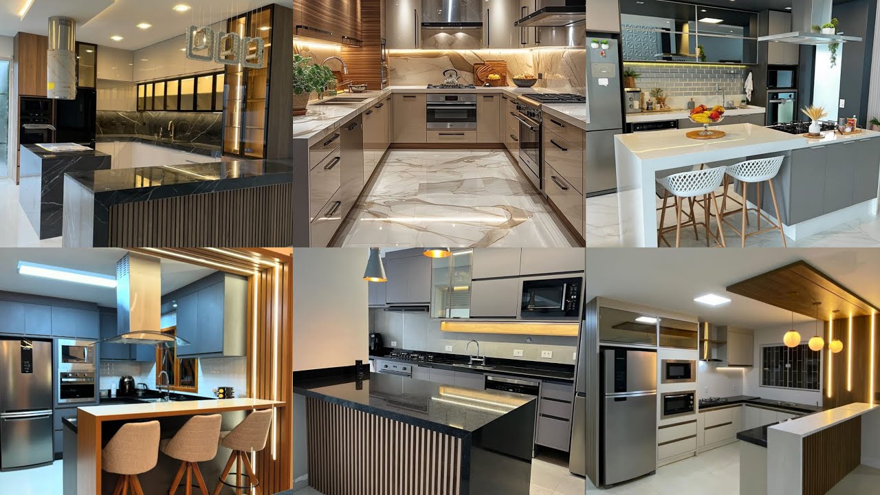 designs modernos de cozinha aberta 2022 || Projeto de cozinha || Projeto de cozinha aberta