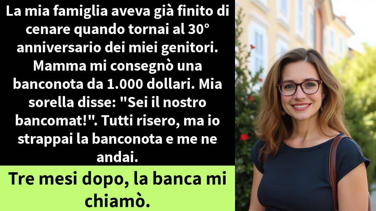 La mia famiglia aveva già finito di cenare quando tornai al 30° anniversario dei miei genitori.
