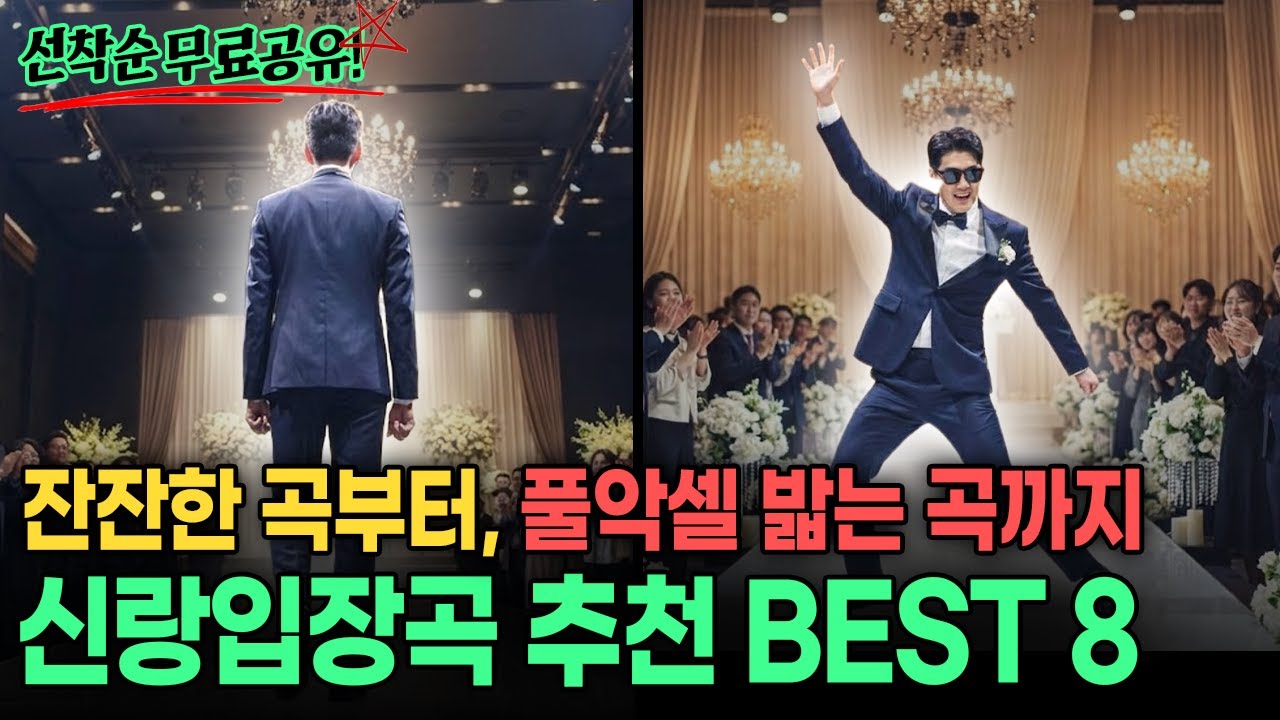 🎵2026년 신랑입장곡 추천🎵ㅣ곡분위기별 BEST 8 (안전추구형·드라마틱형·야외예식형·퍼포먼스형)