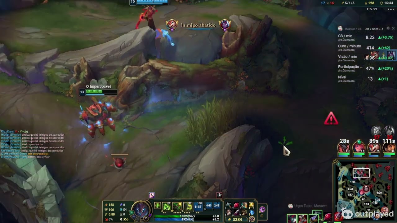 Jogando de Urgot Ranked/diamante