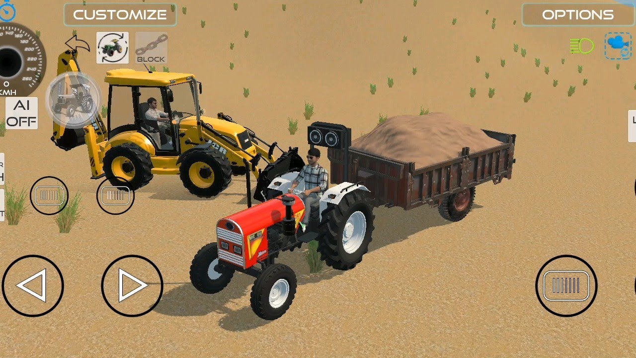 🔴Drive JCB and Uploading 🪨🏗Stone From Dumper🌋 Truck in Game #truck #jcb #tractor #dumper #games 0146