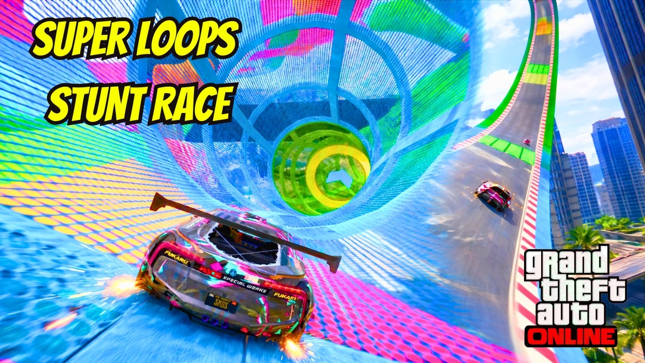 Super Loop Stunt Race #gta #gta5 #gtav #gtaonline #gta5online #stuntramp #stuntrace #stunt #wallride