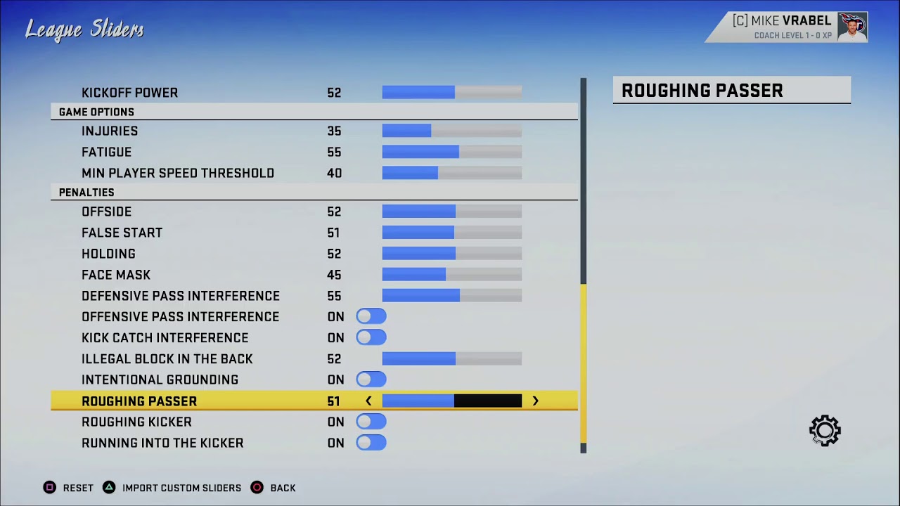 Jacob Reid's Updated Madden 20 Realistic Sliders And Franchise Settings