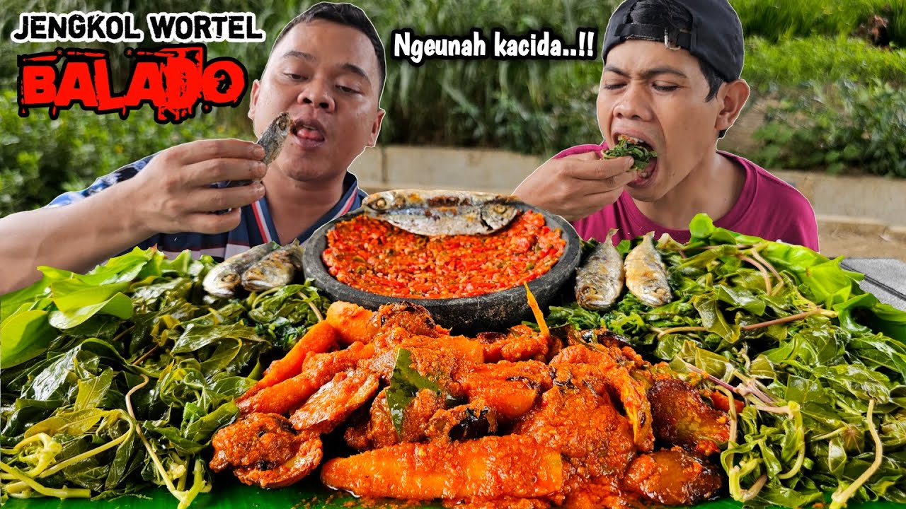 MENU ISTIMEWA JENGKOL WORTEL BALADO + CUE BESEK + LALAPAN DAUN SINGKONG + SAMBAL TERASI