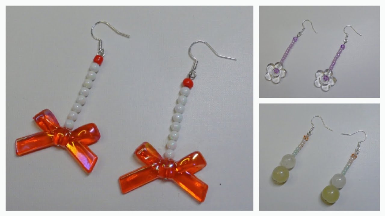 Cute Dangling Earrings for floral/fairy dress||easy to make earrings