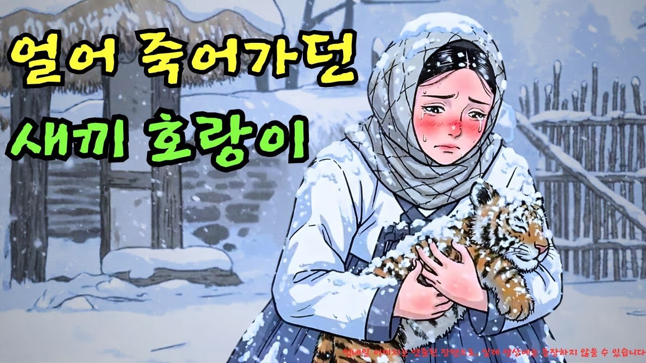 눈보라 치는 밤, 얼어 죽어가는 새끼 호랑이를 품에 안아 살린 과부 | 야담 |옛날이야기 |민담 |전설 | 설화