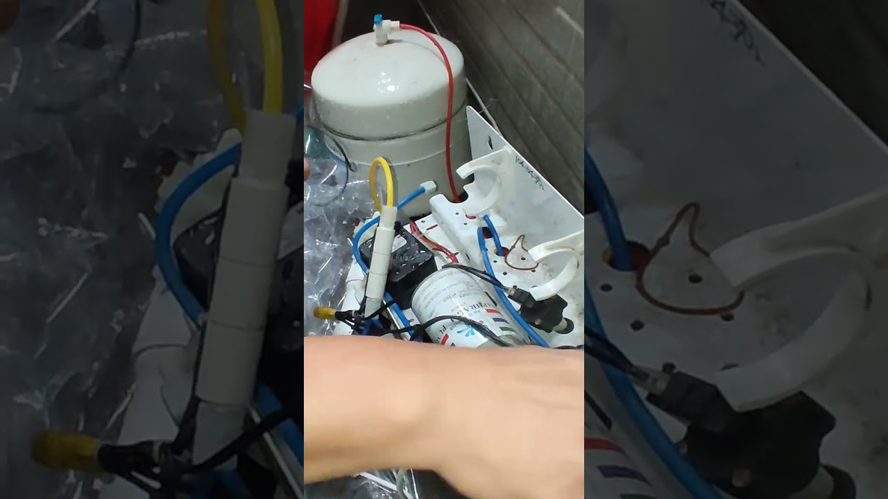 逆滲透純水機故障，出不了水，檢查後是電磁閥故障更新，放戶外要用黑袋遮住陽光並防水，不然濾桶內會長青苔，儲水壓力桶要保持壓力7-8公斤