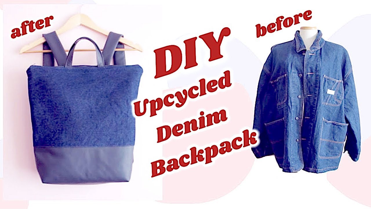 Refashion DIY Upcycled Denim Backpack / OLD JEANS Recycle / リュックサックの作り方 / Sewing Tutorialㅣmadebyaya