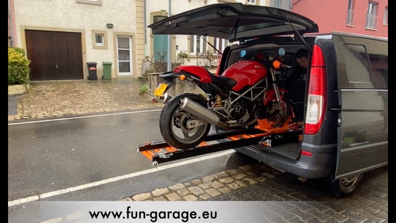 Neo-Dyne motorcycle loading system - Mercedes Vito SWB