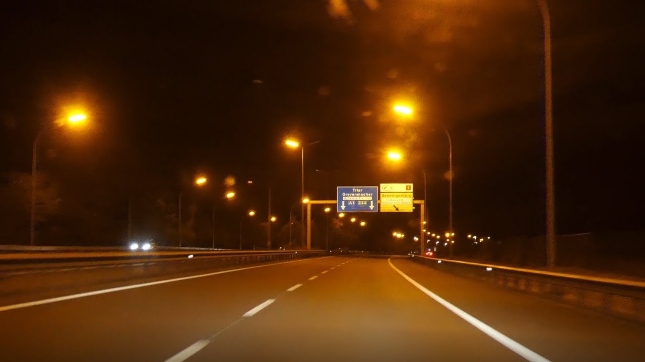 SOX Lighting: A1 Motorway - Niederanven, Luxembourg
