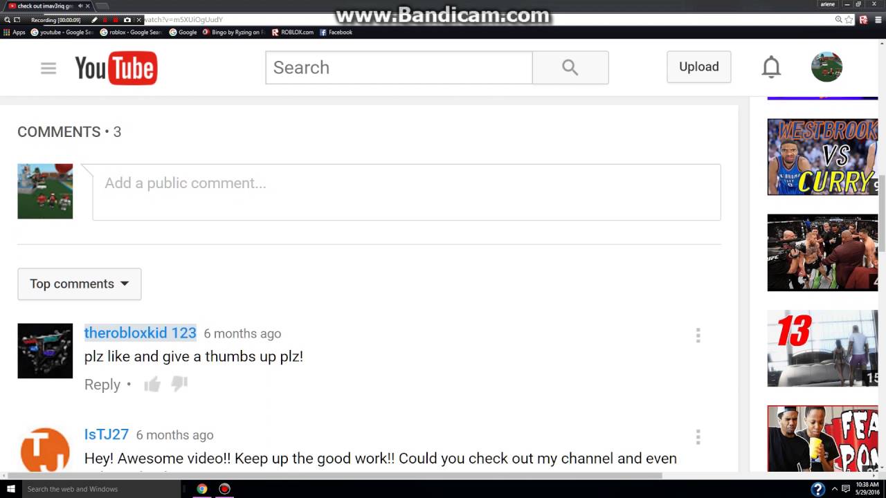 OMG IsTJ27 COMENTED ON ONE OF MINE VIDEOS!!