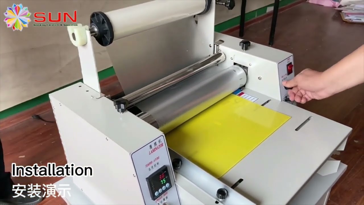 Mesin Laminating Roll A3 SUN - Hot Roll Laminator Pemanas Besi Roll C380A (Mesin Laminasi olie)