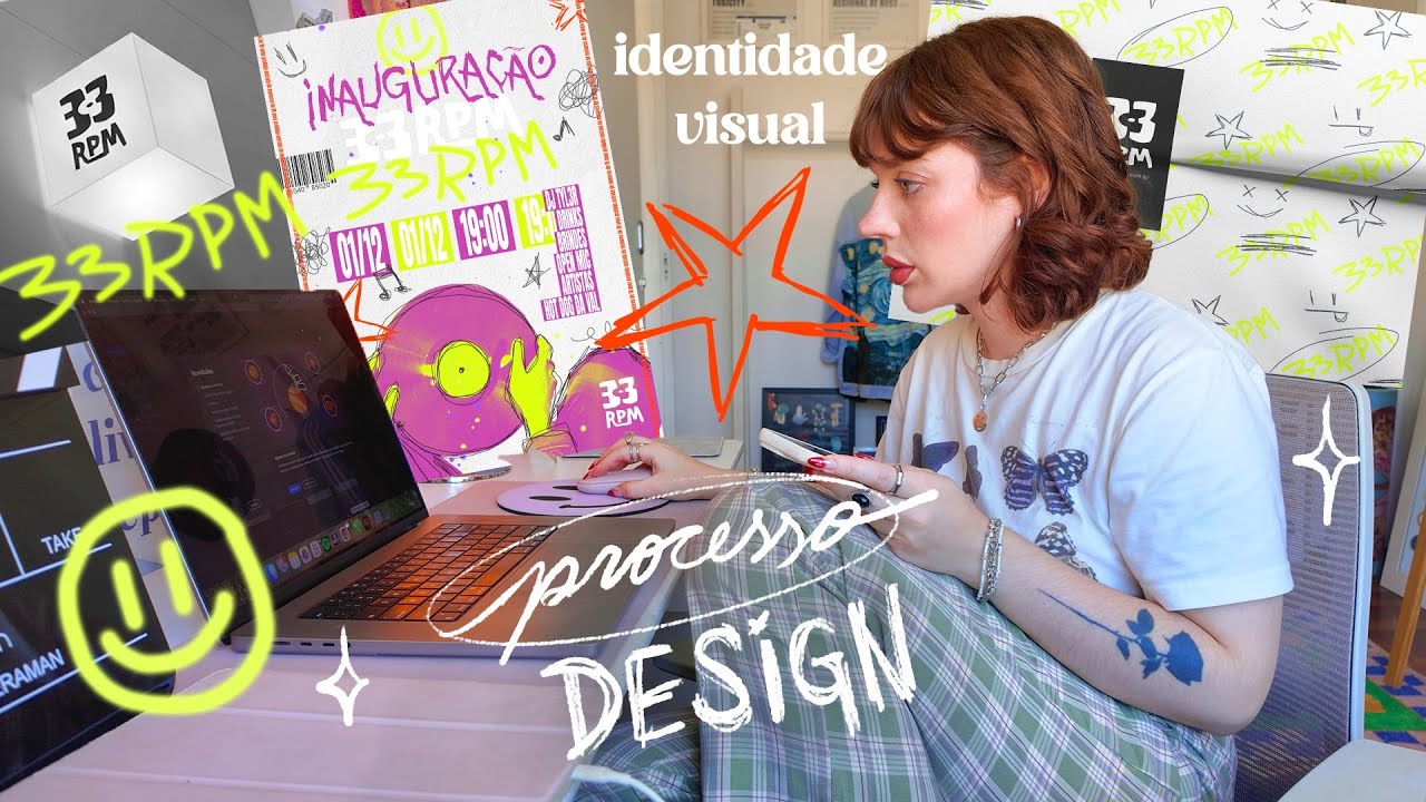 CRIANDO O LOGO E IDENTIDADE VISUAL DO ZERO pra uma loja | processo criativo de design 🎶✧