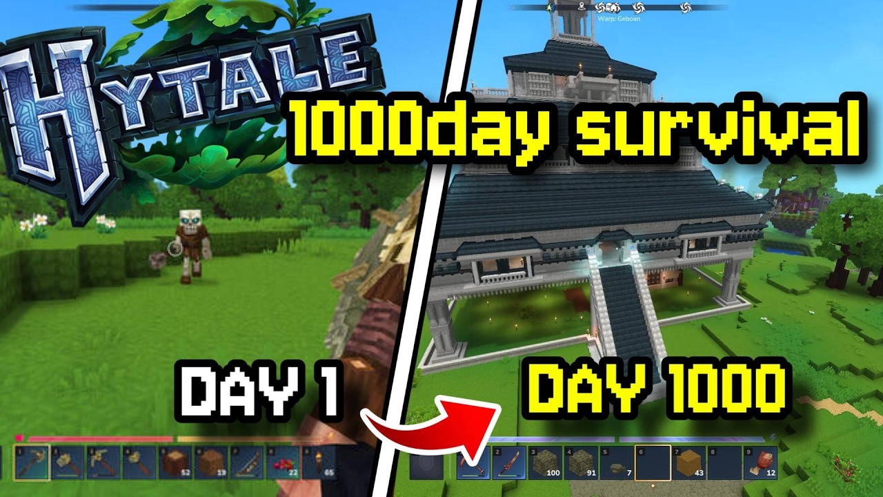 minecraftガチ勢がhytaleで1000dayをした結果ww！？【part1】