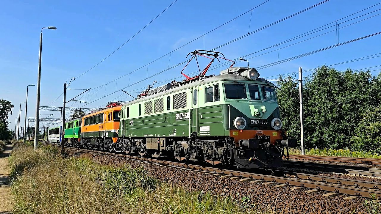 EP07-339 + EP08-001 + EU07-052 + Wagon Combo 112A-30ROP do Leszna i wystawa taboru w Lesznie. +RP1