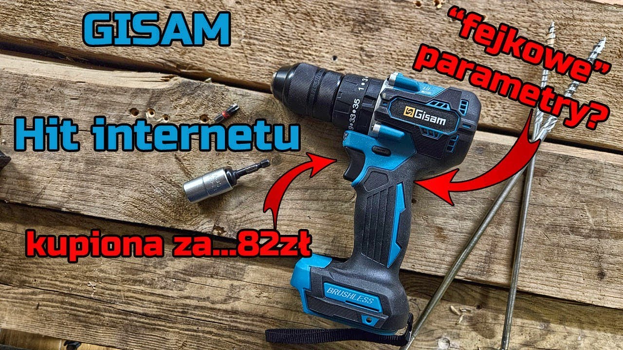 GISAM - TANIA Wkrętarka Udarowa z Silnikiem Bezszczotkowym - 65NM - TEST