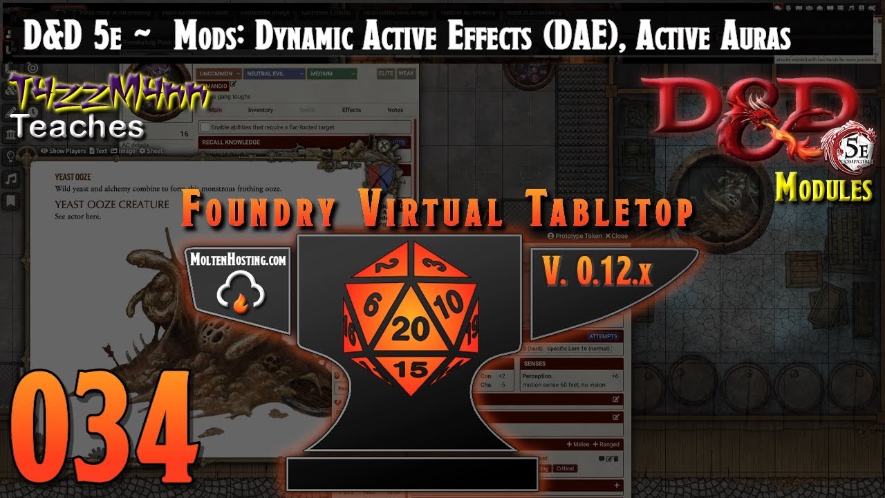 Foundry VTT V12 (D&D 5e) From the Ground Up E034 ~ Модификации: Динамические активные эффекты (DA...
