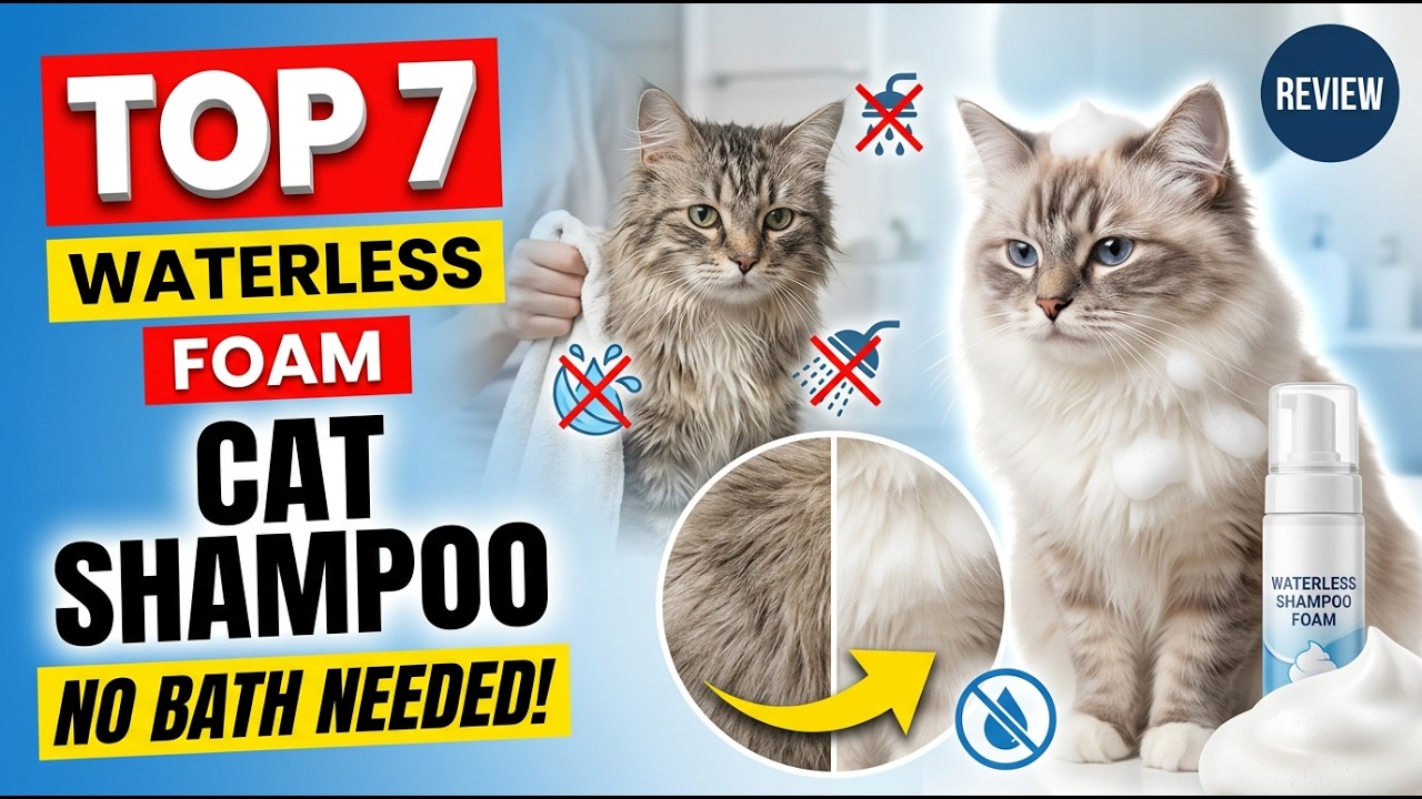 Top 7 Best Cat Shampoo Waterless Foam Review (Hidden Gem) No Bath Needed for a Fresh Clean Cat 2026