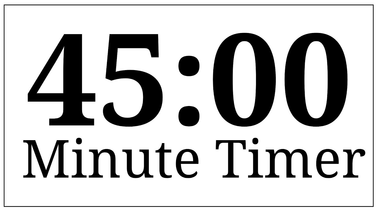 ⏱️ 45-Minute Countdown Timer | Simple Visual Focus Timer