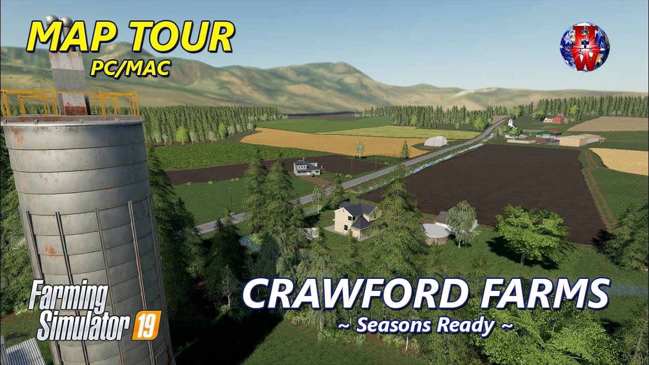 CRAWFORD FARMS -  Farming Simulator 19 - Map Tour FS19 - CRAWFORD FARMS Mod Map
