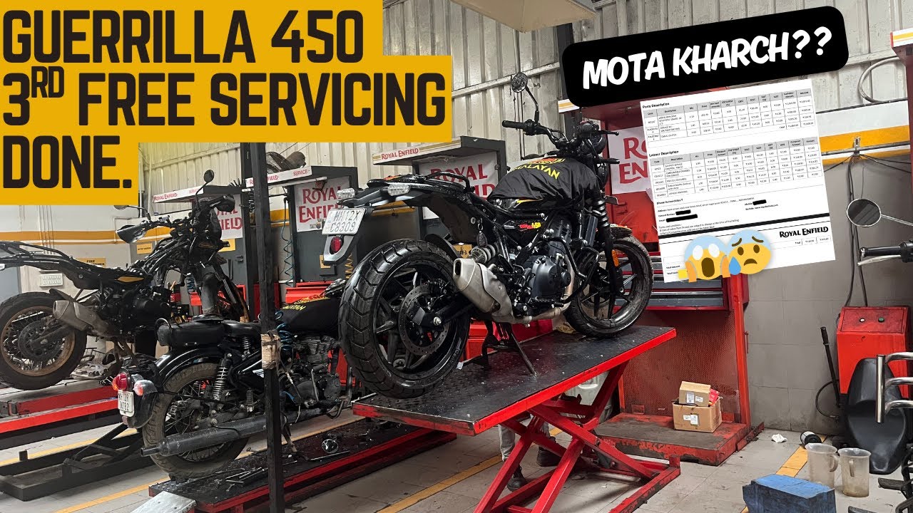 Guerrilla 450 Third Last Free Service Done ✅| Service Cost😱🤔