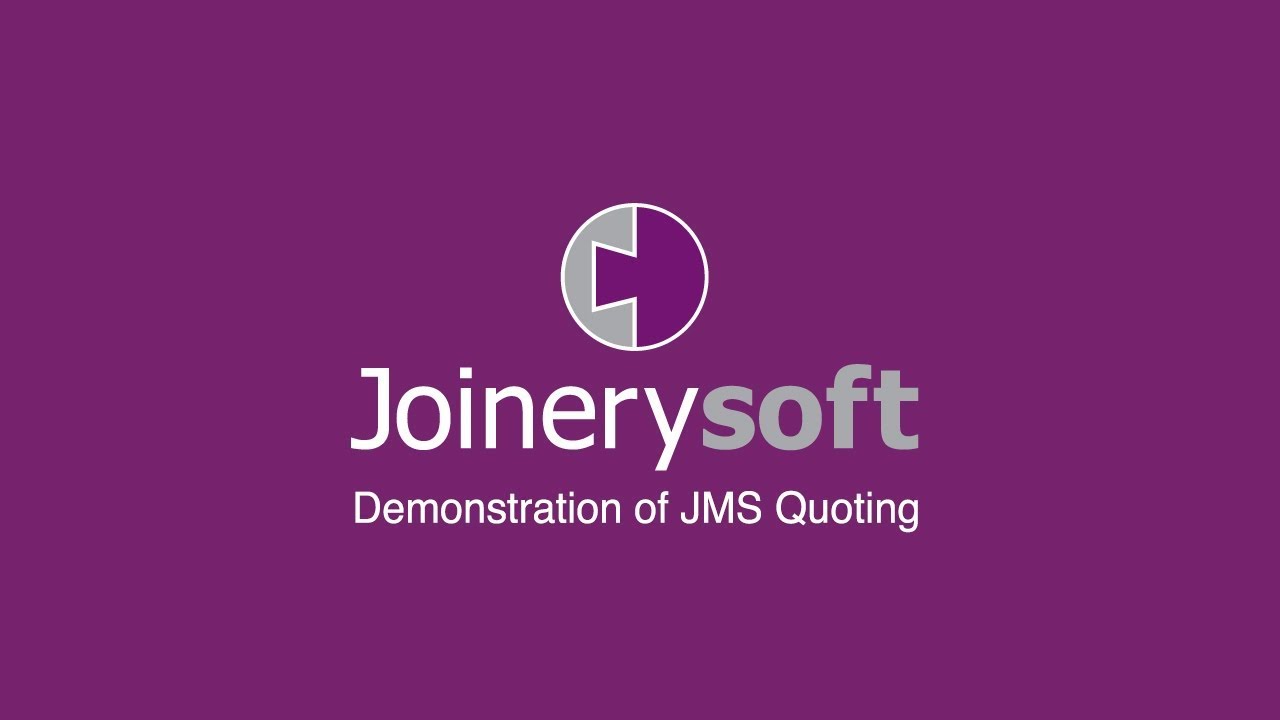 Joinerysoft Demonstration of Quick Quoting with JMS