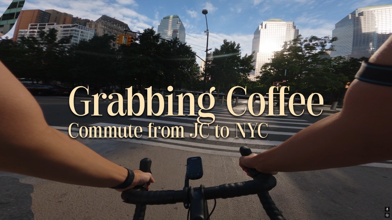 commuting w bike from jersey city to nyc to grab coffee