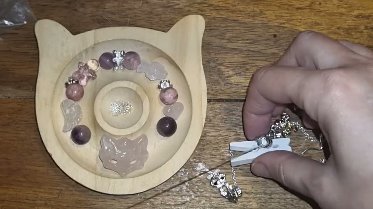 Diy crystal stretch bracelet with accessories 
