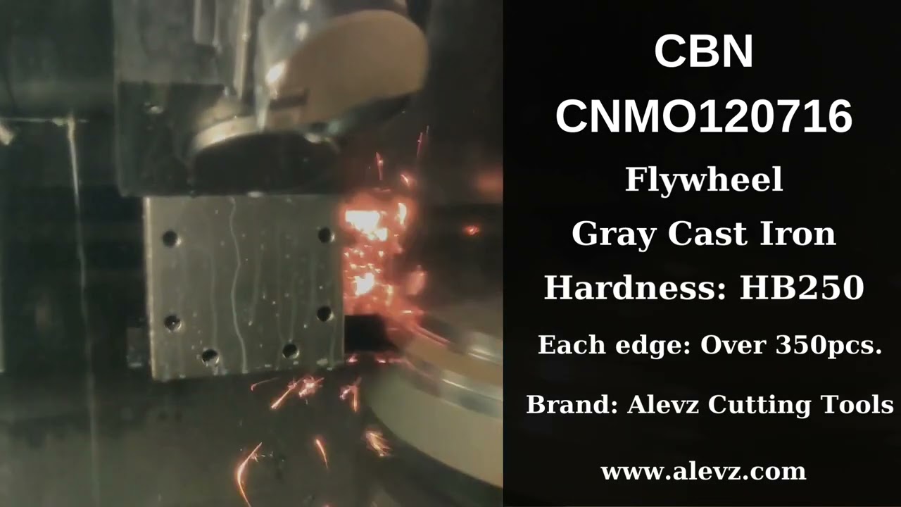350+ Grey Cast Iron Flywheel Cuts with WORLD CUTTERS' CBN CNMO120716!