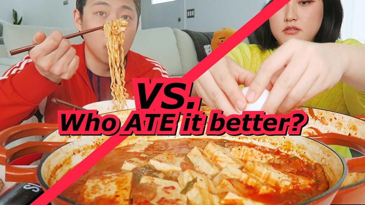 KEEMI vs DONG - Pork Belly KIMCHI JJIGAE Mukbang