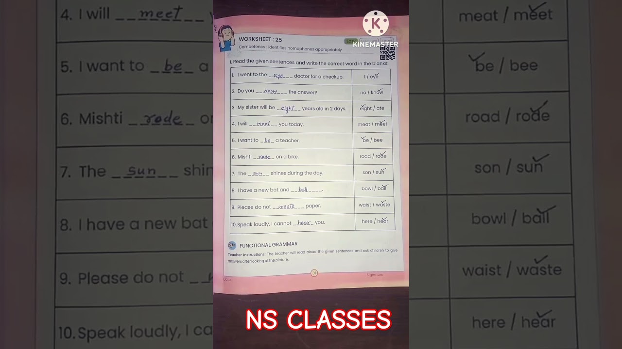 Class 6-7 English worksheet 25 (2023-24)। Pravah new workbook English worksheet 25
