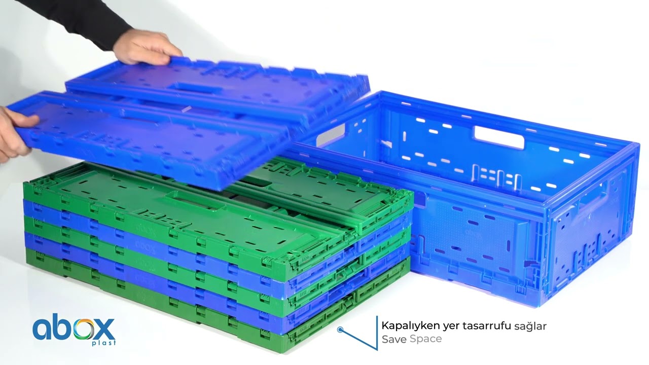 Katlanır Delikli Kasa Çeşitleri - Abox Plast  (Foldable Perforated Crate Types)