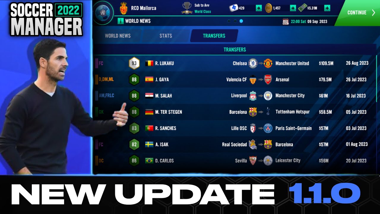 What&rsquo;s New In The New Soccer Manager 2022 Update | Version 1.1.0 | SM22