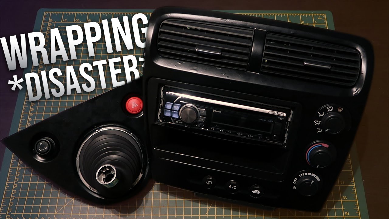 WRAPPING CIVICs CENTER CONSOLE *DISASTER* // Stripping the Honda Civic 2001-2005 Console