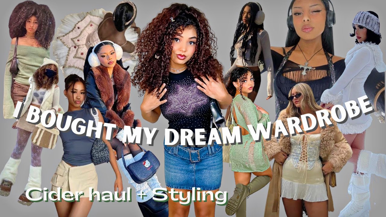 Starting my dream 2023 wardrobe ✰ Cider try on haul ✰ winter doll, y2k, coquette