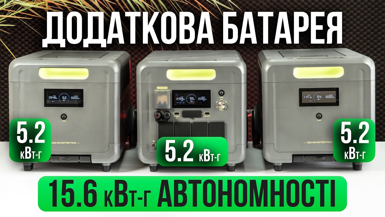 Система живлення на 15.6 кВт&middot;г! Додаткова батарея Fossibot FB5222 для F72000! Огляд!