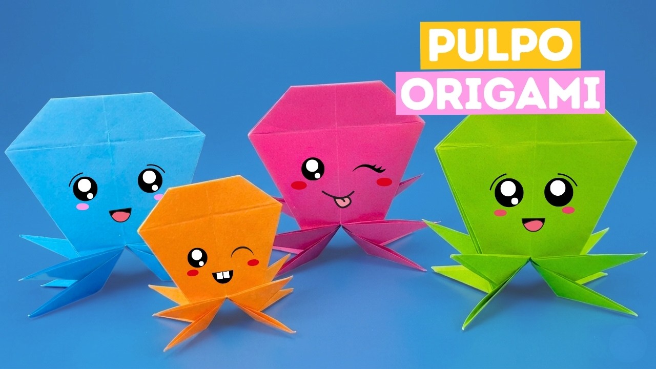 🐙 Cómo hacer un PULPO de papel con Origami
