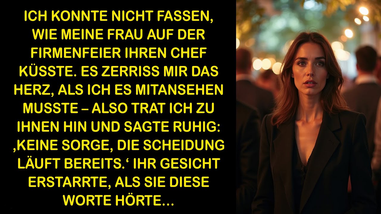 MEINE FRAU KÜSSTE IHREN CHEF AUF DER FIRMENFEIER – ICH SAGTE NUR: „DIE SCHEIDUNG IST BEREIT“