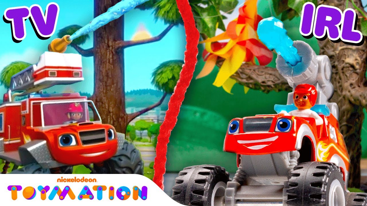 Firefighters Blaze & AJ Save Axle City! 🚒 Blaze and the Monster Machines Toys | Toymation