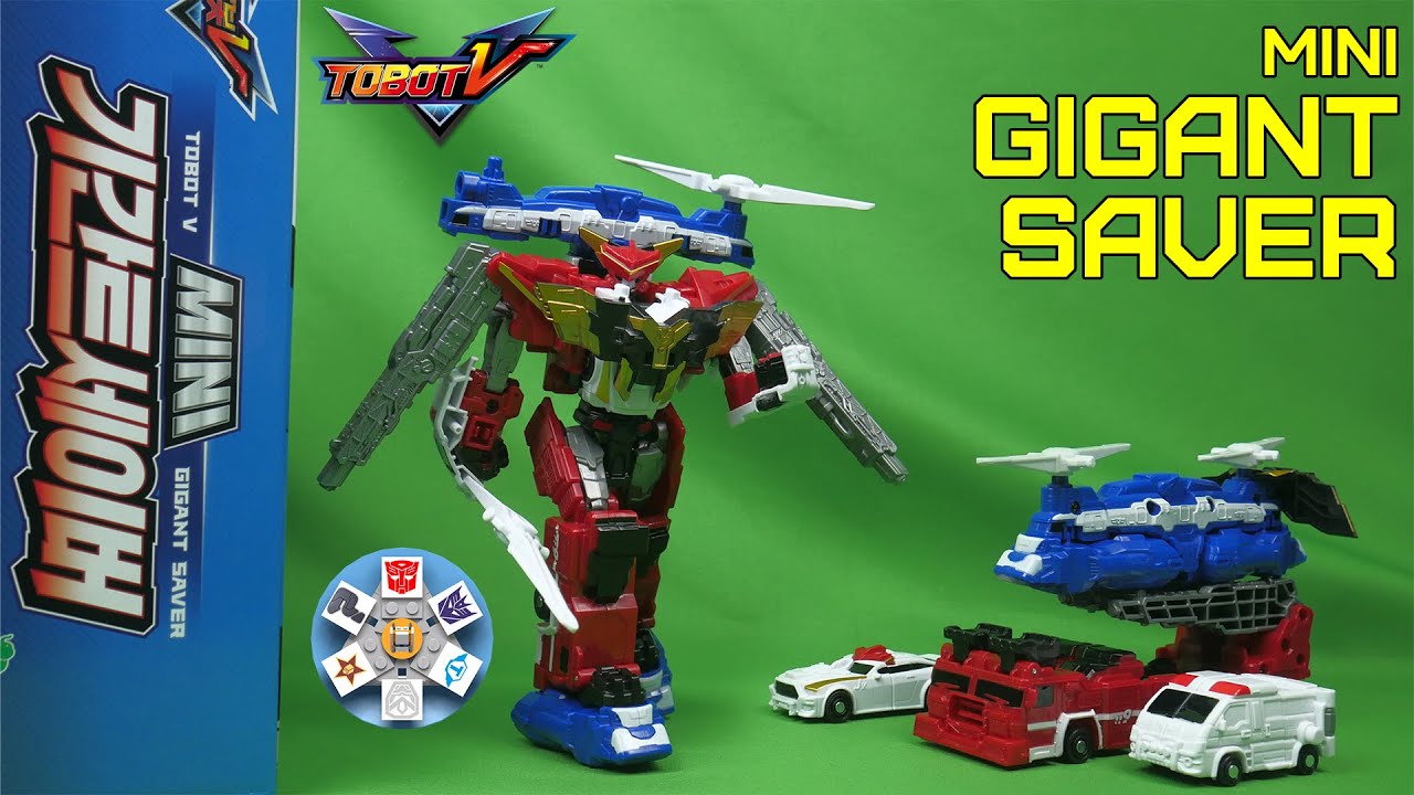 Tobot V Mini Gigant Saver (Giant Justice) Review | 또봇 V 미니 기간트 세이버 원어먼 영어 리뷰
