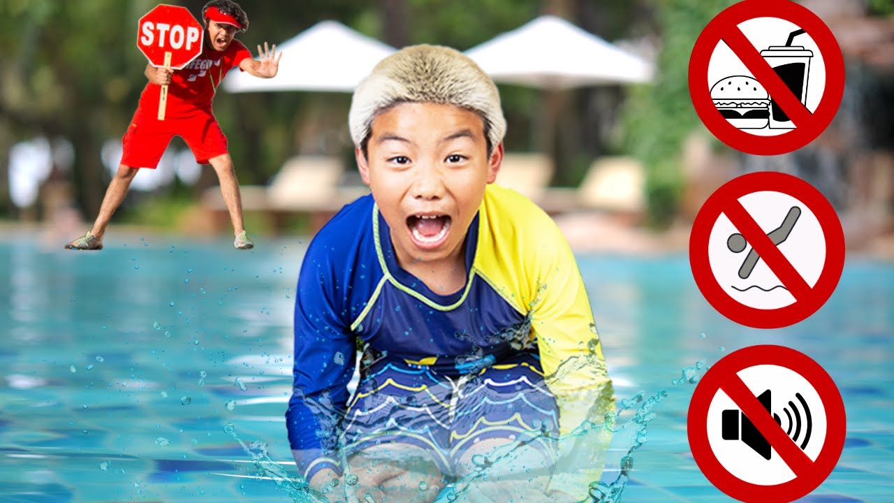 Eric y Kaden Hacen Cannonball y Aprenden las Reglas de la Piscina 🏊‍♂️🚫