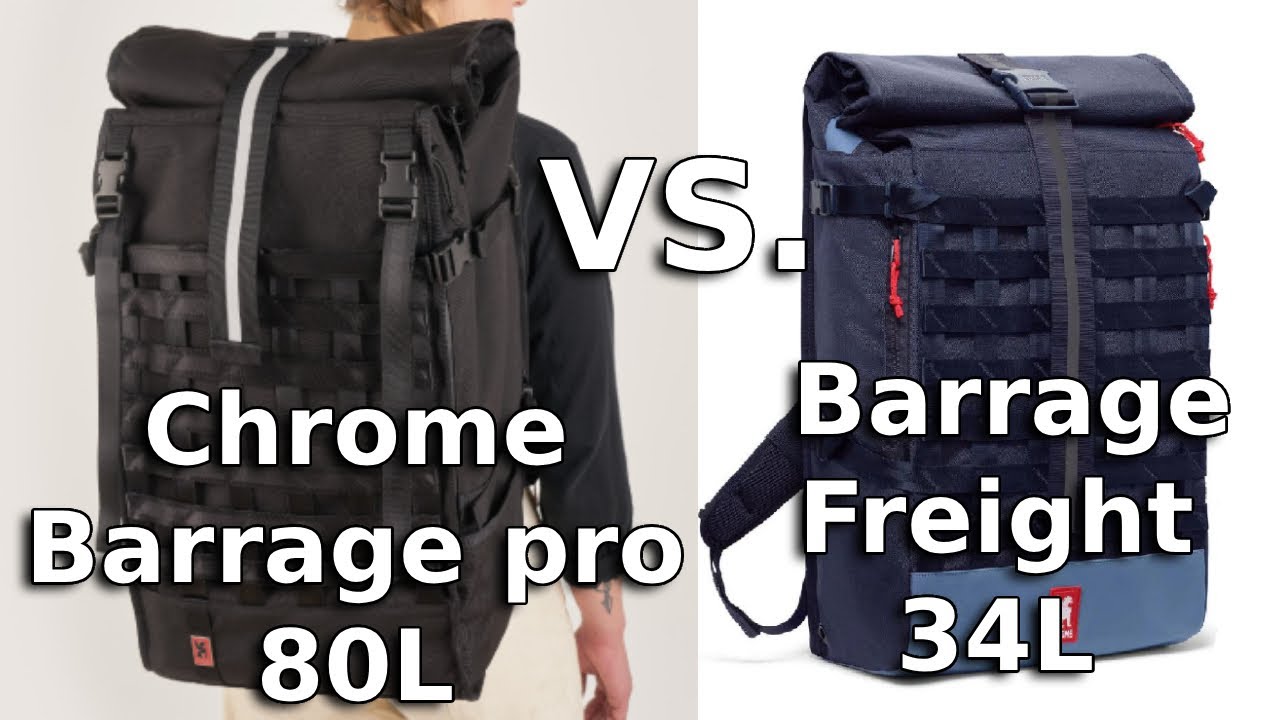 Chrome Barrage Freight 34L vs 80L Barrage Pro (comparison)