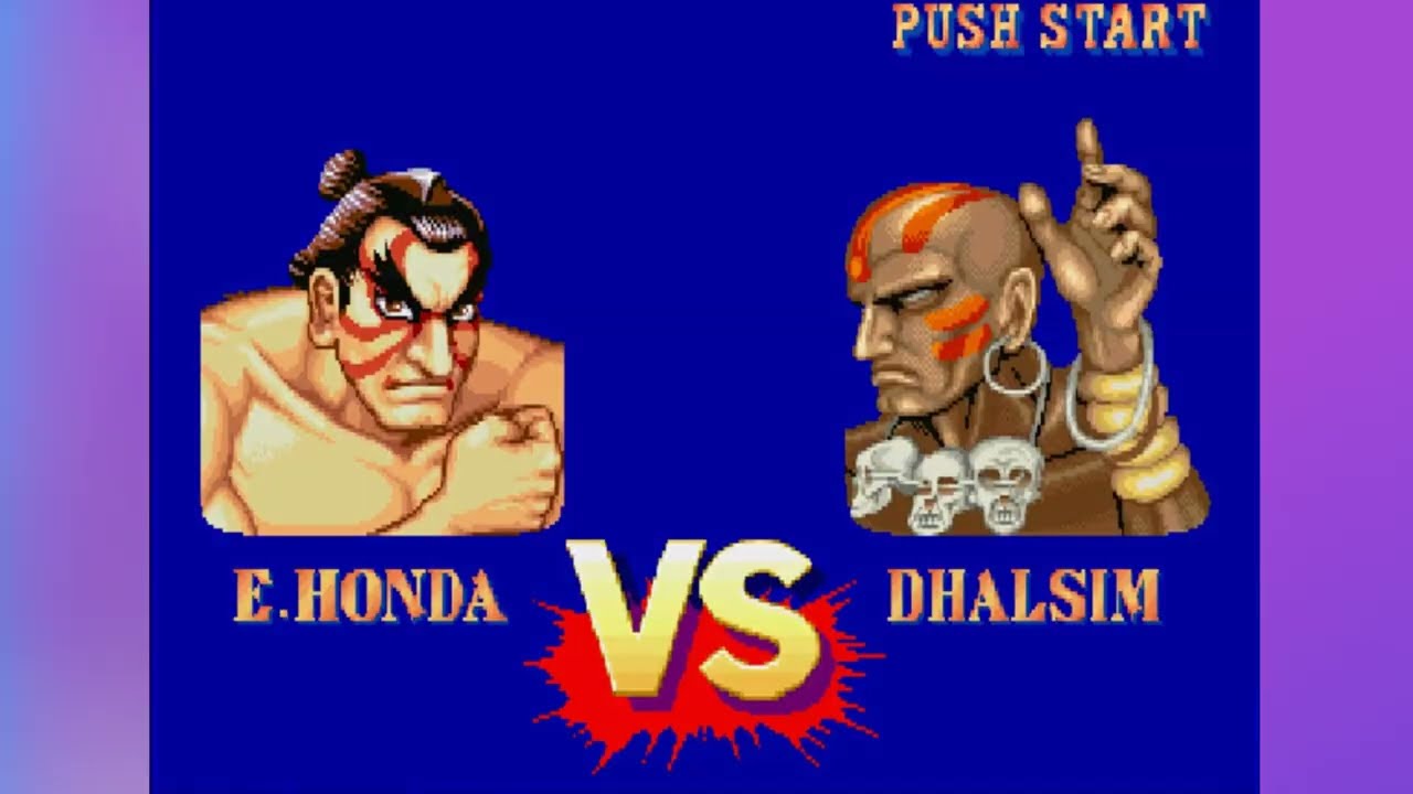 🥰(E.Honda) VS (Dhalsim , Ryu) II Street Fighter 2 Champion Edition II Fighting Games