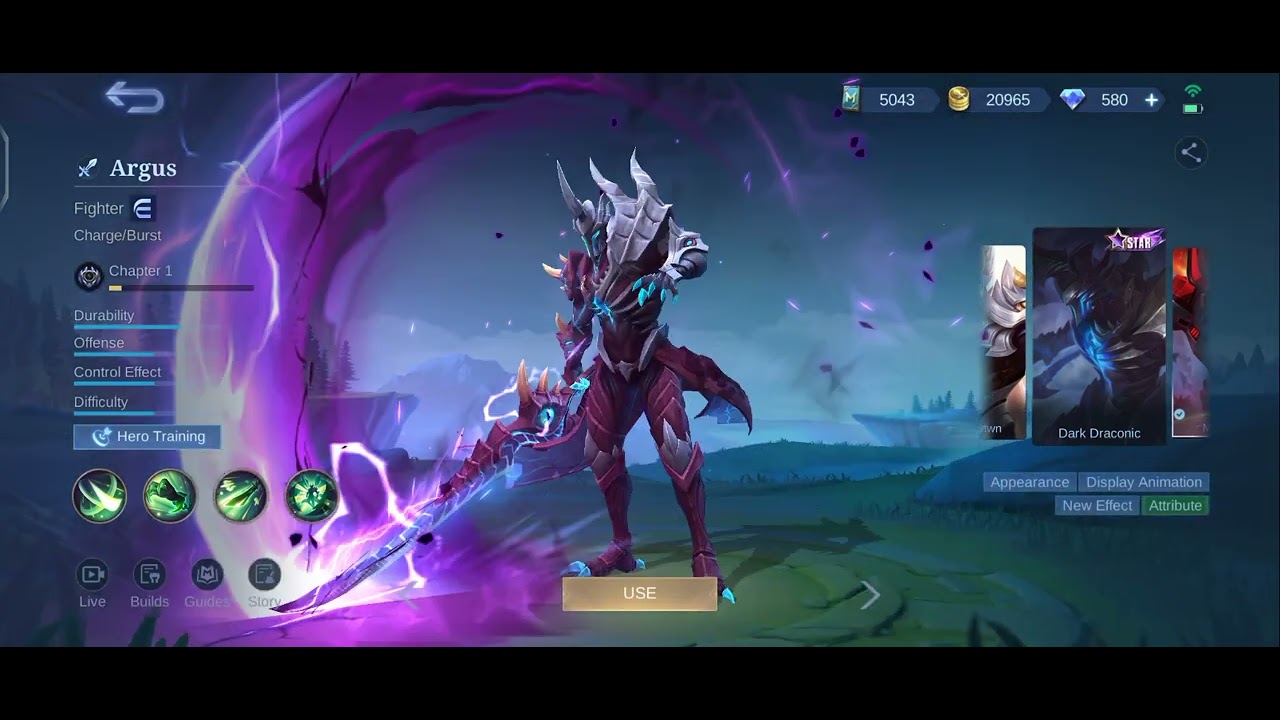 #Mobile Legend Starlight Skin Argus #Dark Draconic #MarkUllyses