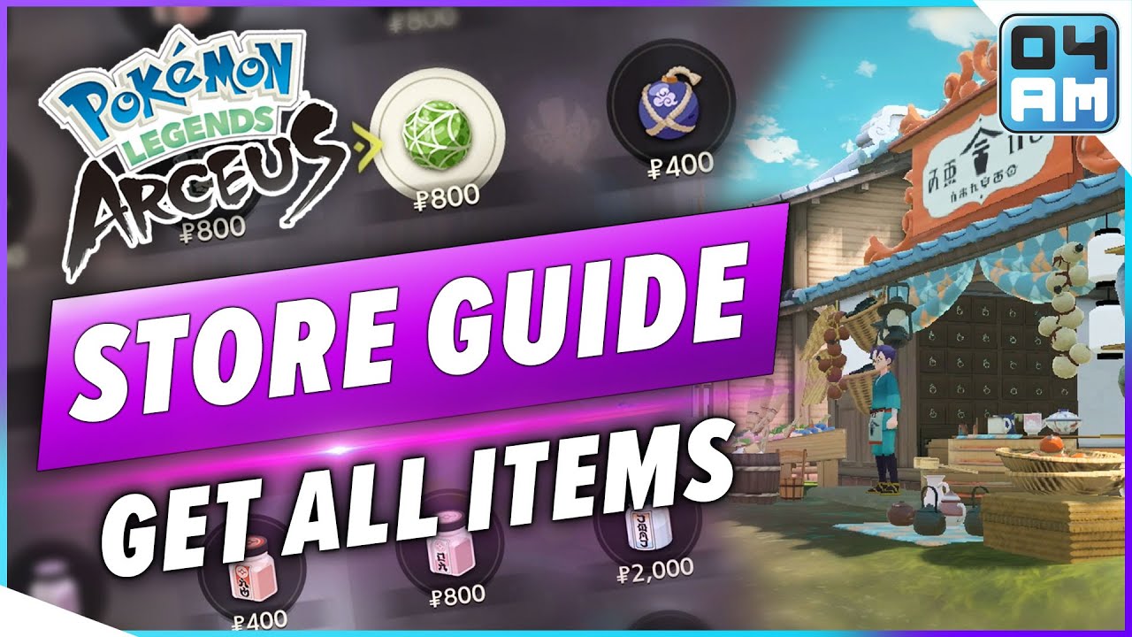 GENERAL STORE GUIDE - No More Crafting, Unlock ALL Items in Village in Pokemon Legends Arceus