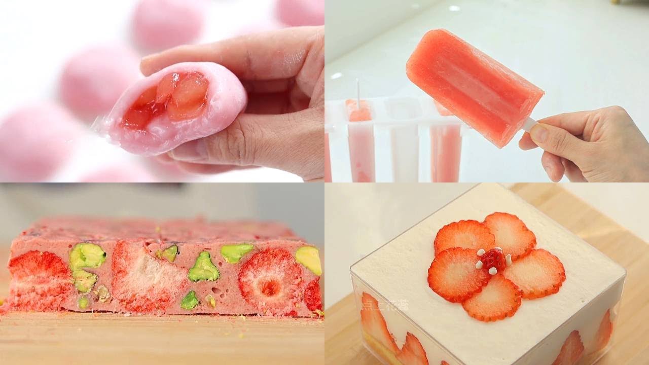 Satisfying Relaxing Video|Pink & Strawberry Nougat|Asmr|Tiktok